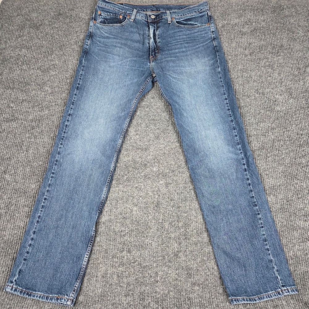 Levis‎ 505 Regular Fit Straight Leg Jeans Medium Wash Blue Mens 36x34 00505-2309